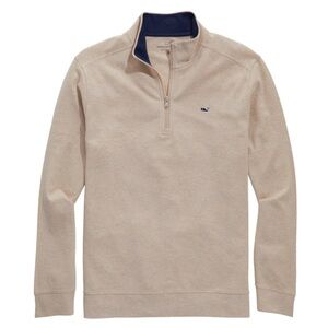 Vineyard Vines Men's Tan Zip-Up Sweater